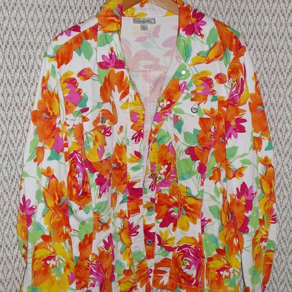 Floral Print Summer Casual Jacket  XL, L - Picture 8 of 10